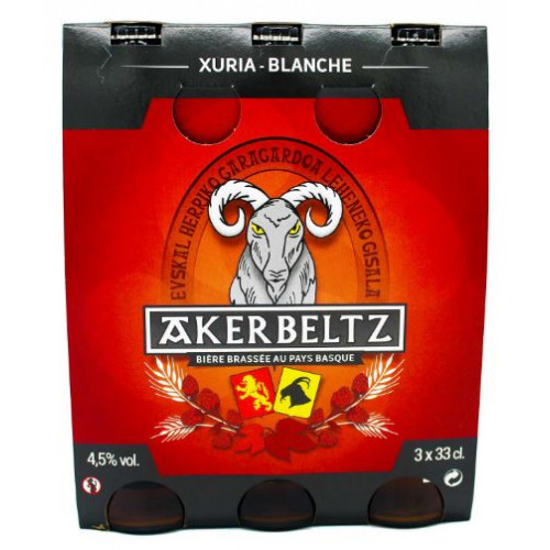 Coffret Bière Blanche basque Akerbeltz 3X33cl